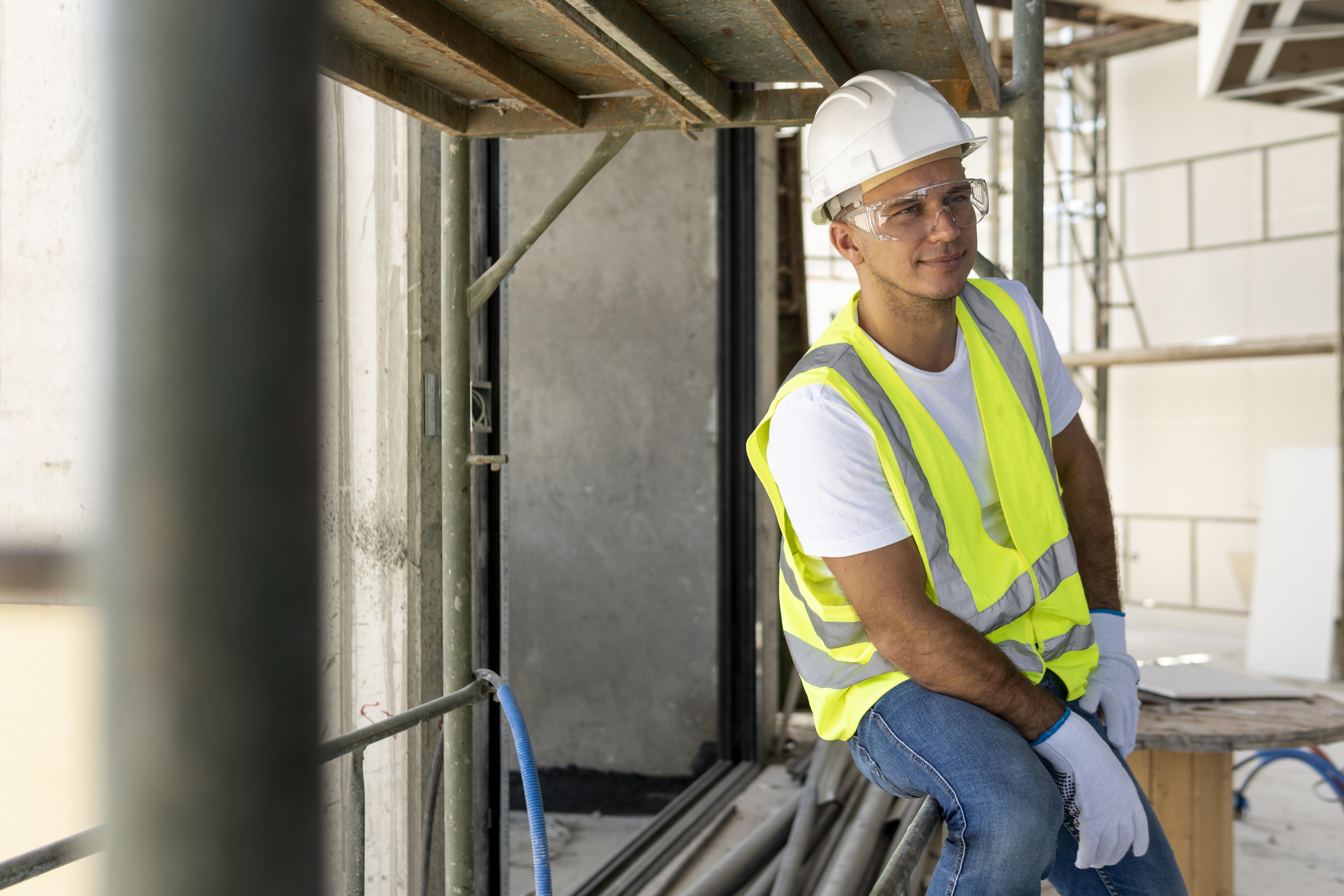trabajador en un sitio en construccion
